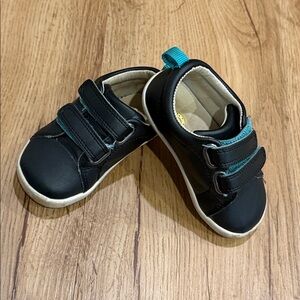 Kids Black and Teal Sneakers